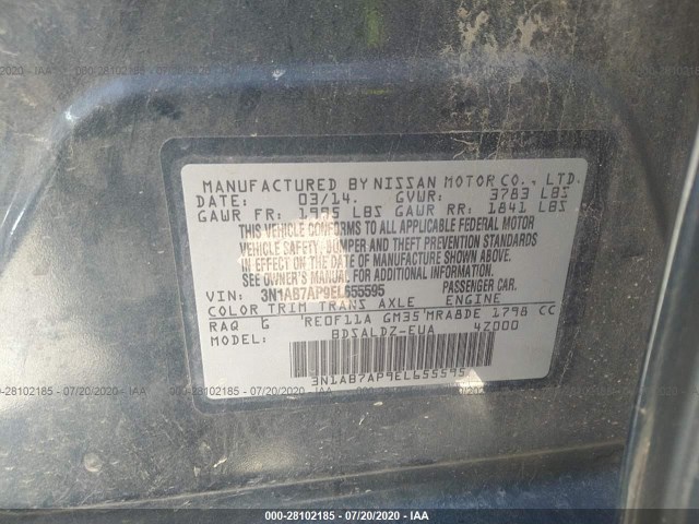 Photo 8 VIN: 3N1AB7AP9EL655595 - NISSAN SENTRA 