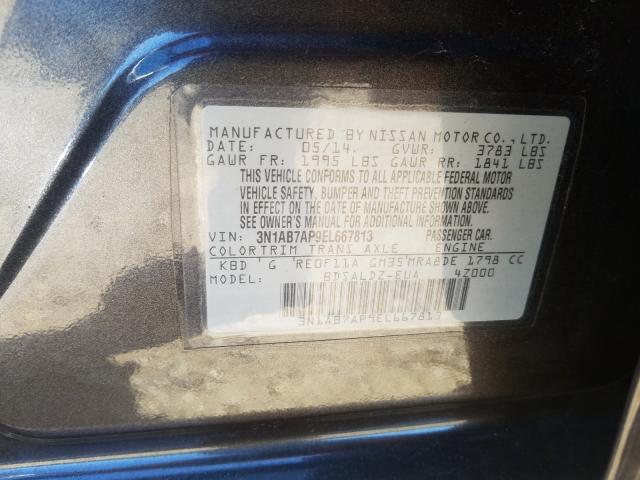 Photo 9 VIN: 3N1AB7AP9EL667813 - NISSAN SENTRA S 