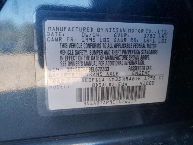 Photo 11 VIN: 3N1AB7AP9EL672333 - NISSAN SENTRA S 