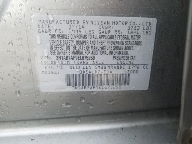 Photo 9 VIN: 3N1AB7AP9EL675250 - NISSAN SENTRA S 