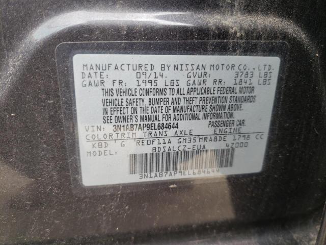 Photo 9 VIN: 3N1AB7AP9EL684644 - NISSAN SENTRA S 