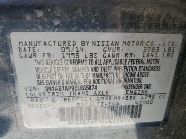 Photo 9 VIN: 3N1AB7AP9EL685874 - NISSAN SENTRA S 