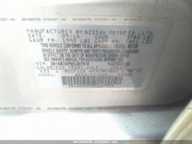 Photo 8 VIN: 3N1AB7AP9EL687978 - NISSAN SENTRA 