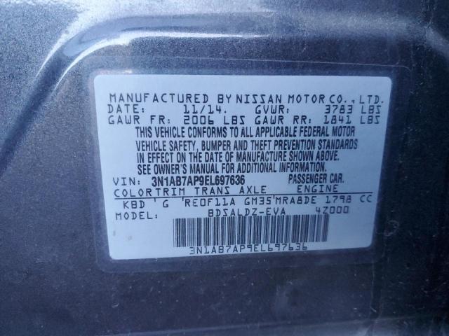 Photo 11 VIN: 3N1AB7AP9EL697636 - NISSAN SENTRA S 