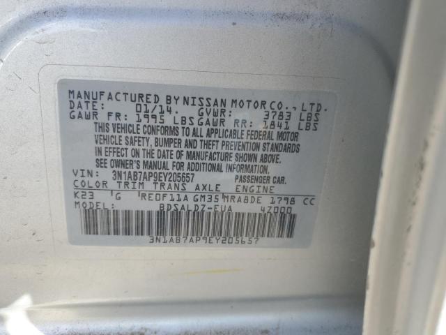 Photo 11 VIN: 3N1AB7AP9EY205657 - NISSAN SENTRA 