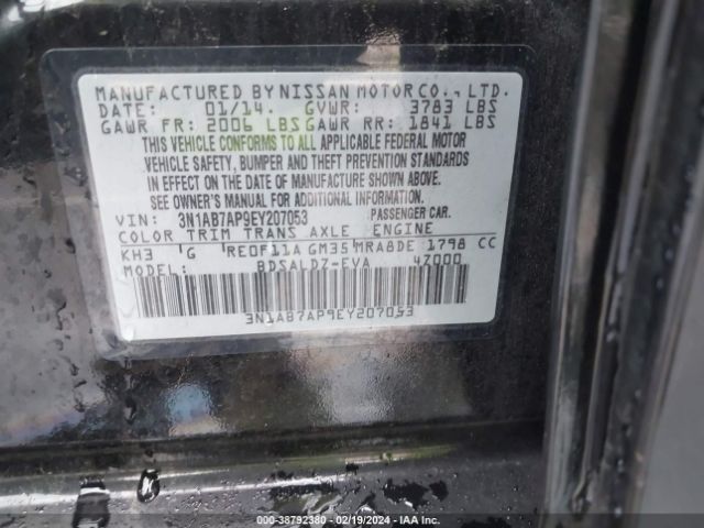 Photo 8 VIN: 3N1AB7AP9EY207053 - NISSAN SENTRA 