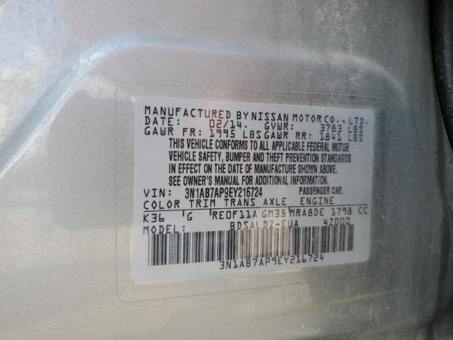 Photo 11 VIN: 3N1AB7AP9EY216724 - NISSAN SENTRA S 