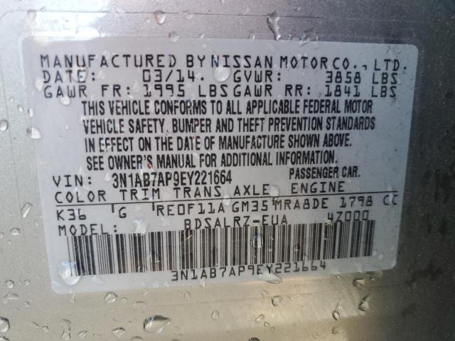 Photo 11 VIN: 3N1AB7AP9EY221664 - NISSAN SENTRA S 