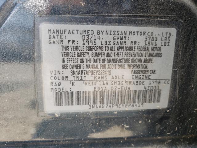 Photo 9 VIN: 3N1AB7AP9EY228419 - NISSAN SENTRA S 