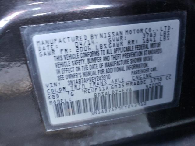 Photo 9 VIN: 3N1AB7AP9EY243910 - NISSAN SENTRA S 