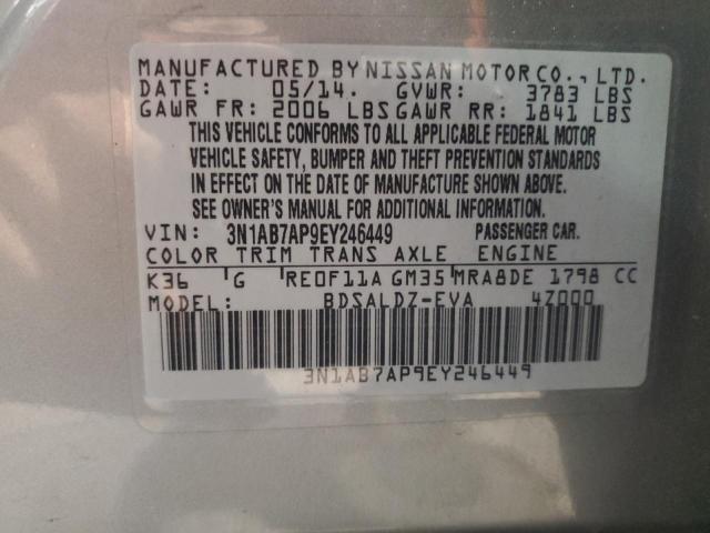 Photo 11 VIN: 3N1AB7AP9EY246449 - NISSAN SENTRA S 