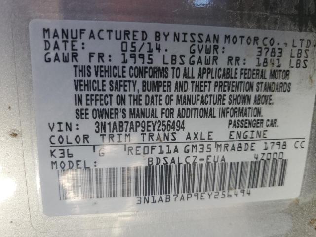 Photo 12 VIN: 3N1AB7AP9EY256494 - NISSAN SENTRA S 