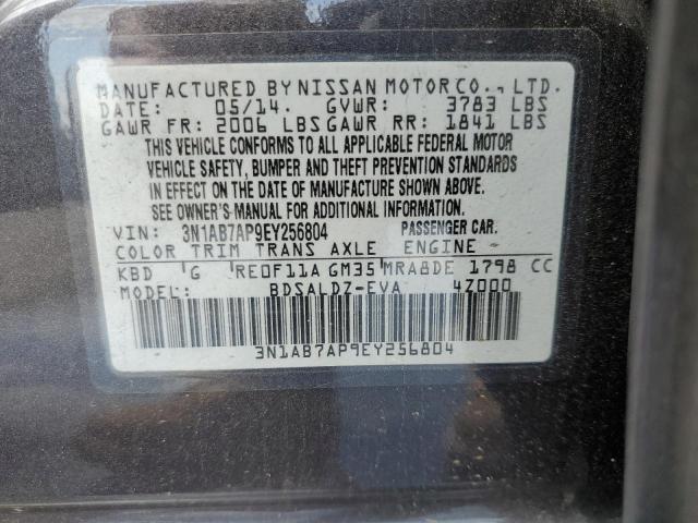 Photo 11 VIN: 3N1AB7AP9EY256804 - NISSAN SENTRA S 