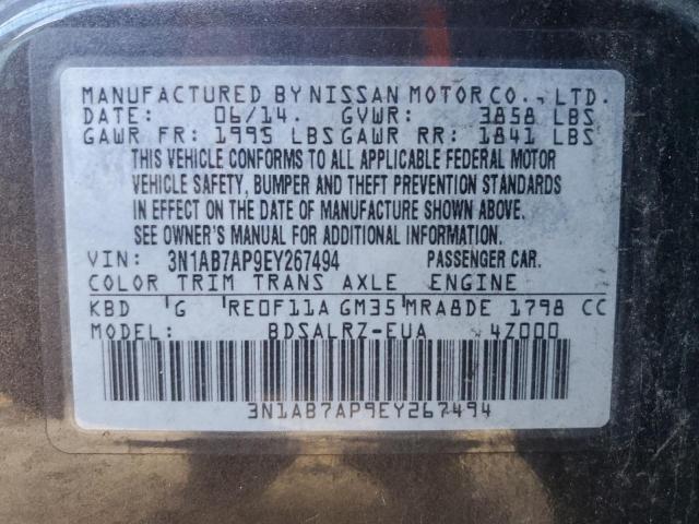 Photo 11 VIN: 3N1AB7AP9EY267494 - NISSAN SENTRA 