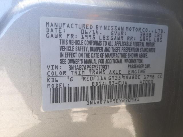 Photo 12 VIN: 3N1AB7AP9EY270931 - NISSAN SENTRA S 