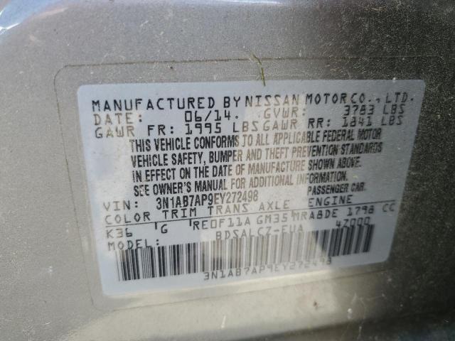 Photo 11 VIN: 3N1AB7AP9EY272498 - NISSAN SENTRA 