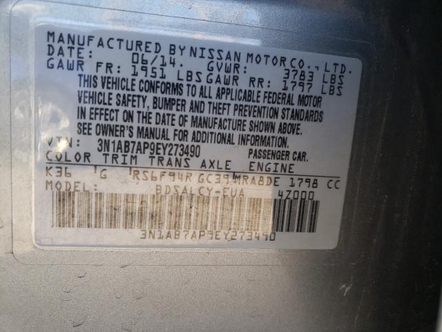 Photo 9 VIN: 3N1AB7AP9EY273490 - NISSAN SENTRA S 