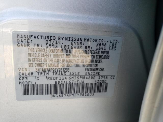 Photo 11 VIN: 3N1AB7AP9EY281203 - NISSAN SENTRA S 