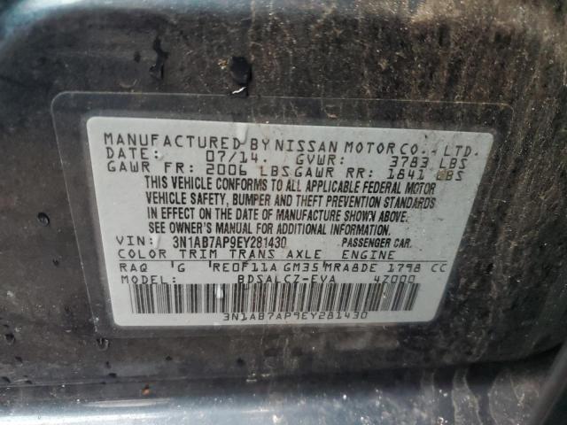 Photo 11 VIN: 3N1AB7AP9EY281430 - NISSAN SENTRA 