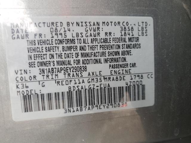 Photo 11 VIN: 3N1AB7AP9EY290838 - NISSAN SENTRA S 