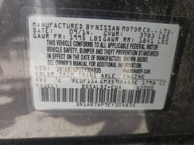 Photo 9 VIN: 3N1AB7AP9EY304835 - NISSAN SENTRA S 