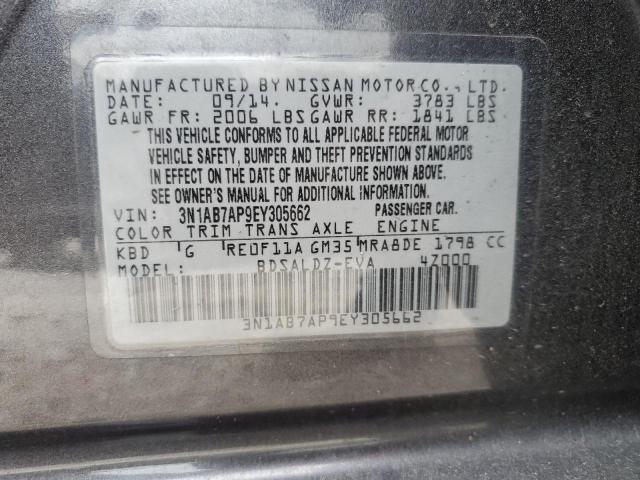 Photo 12 VIN: 3N1AB7AP9EY305662 - NISSAN SENTRA 