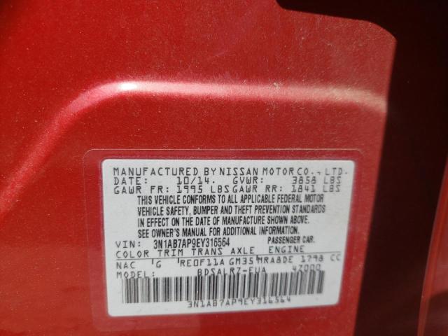 Photo 9 VIN: 3N1AB7AP9EY316564 - NISSAN SENTRA S 