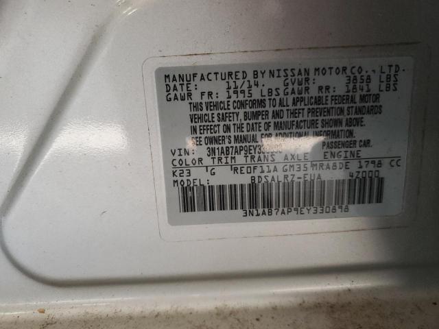 Photo 12 VIN: 3N1AB7AP9EY330898 - NISSAN SENTRA S 