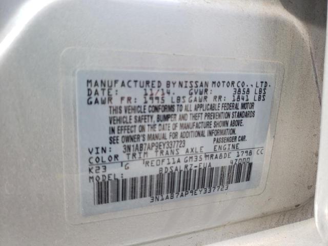 Photo 9 VIN: 3N1AB7AP9EY337723 - NISSAN SENTRA S 