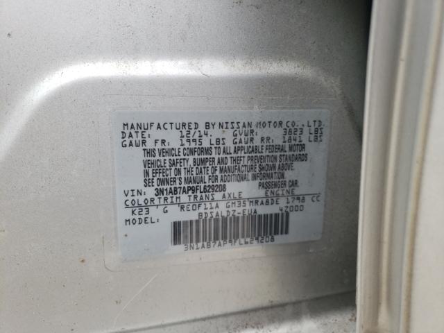 Photo 9 VIN: 3N1AB7AP9FL629208 - NISSAN SENTRA S 