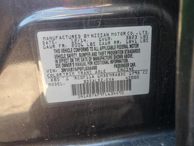 Photo 11 VIN: 3N1AB7AP9FL634490 - NISSAN SENTRA S 