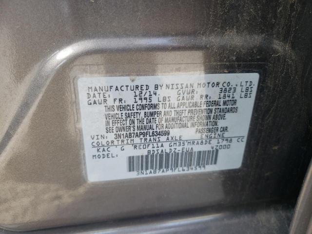 Photo 11 VIN: 3N1AB7AP9FL634599 - NISSAN SENTRA S 