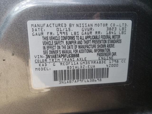 Photo 9 VIN: 3N1AB7AP9FL638698 - NISSAN SENTRA S 