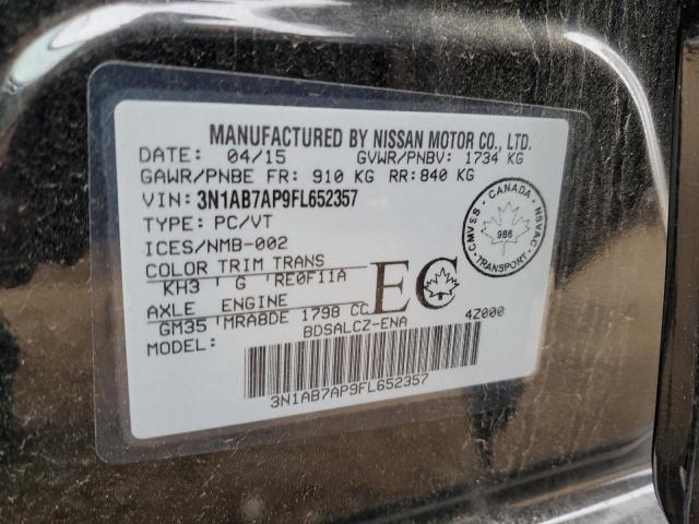 Photo 11 VIN: 3N1AB7AP9FL652357 - NISSAN SENTRA S 