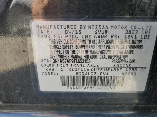 Photo 11 VIN: 3N1AB7AP9FL653153 - NISSAN SENTRA S 