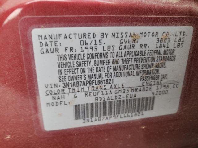 Photo 9 VIN: 3N1AB7AP9FL661821 - NISSAN SENTRA S 