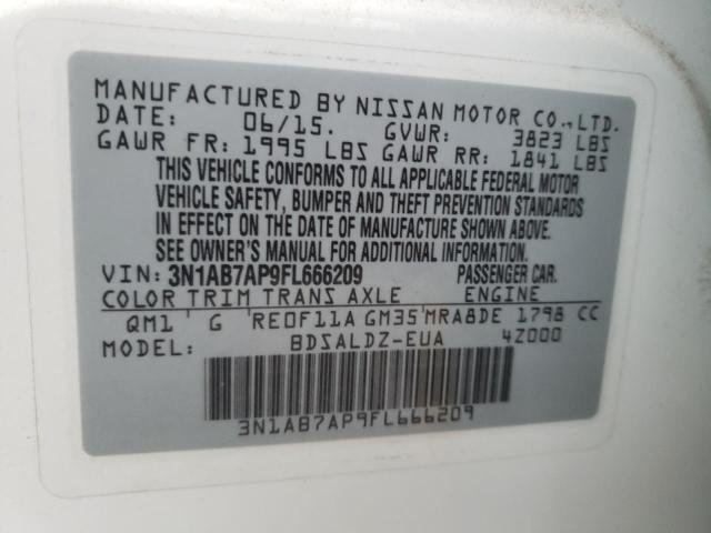 Photo 9 VIN: 3N1AB7AP9FL666209 - NISSAN SENTRA S 