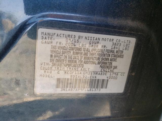 Photo 11 VIN: 3N1AB7AP9FL681373 - NISSAN SENTRA S 