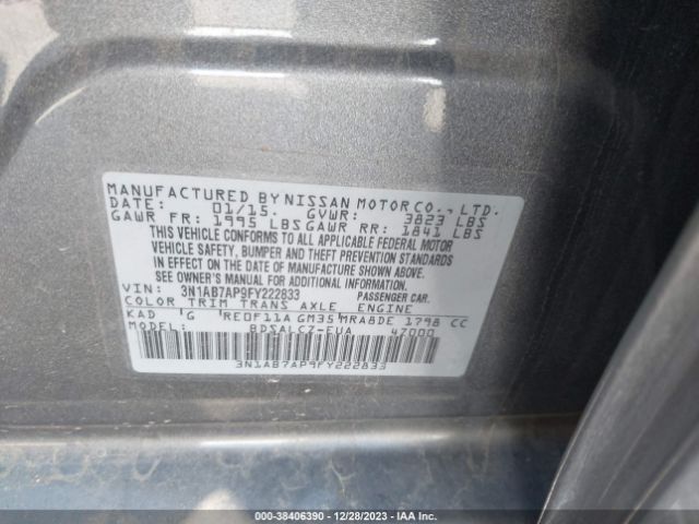 Photo 8 VIN: 3N1AB7AP9FY222833 - NISSAN SENTRA 