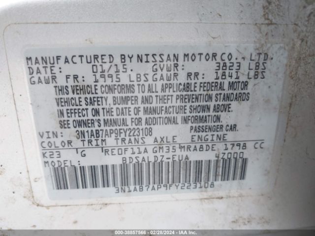 Photo 8 VIN: 3N1AB7AP9FY223108 - NISSAN SENTRA 