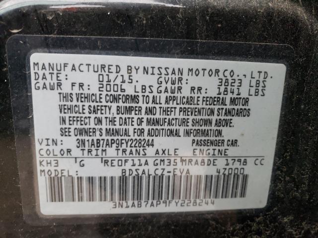 Photo 9 VIN: 3N1AB7AP9FY228244 - NISSAN SENTRA S 