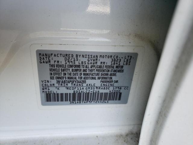 Photo 9 VIN: 3N1AB7AP9FY244265 - NISSAN SENTRA S 