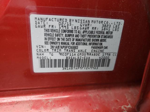 Photo 11 VIN: 3N1AB7AP9FY249983 - NISSAN SENTRA 