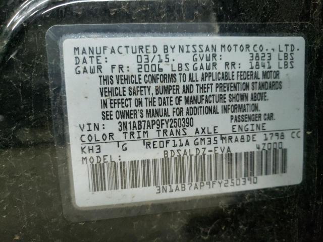 Photo 12 VIN: 3N1AB7AP9FY250390 - NISSAN SENTRA S 