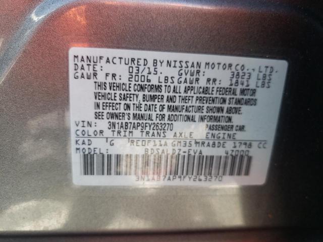 Photo 9 VIN: 3N1AB7AP9FY263270 - NISSAN SENTRA S 