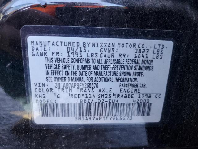 Photo 11 VIN: 3N1AB7AP9FY265570 - NISSAN SENTRA S 