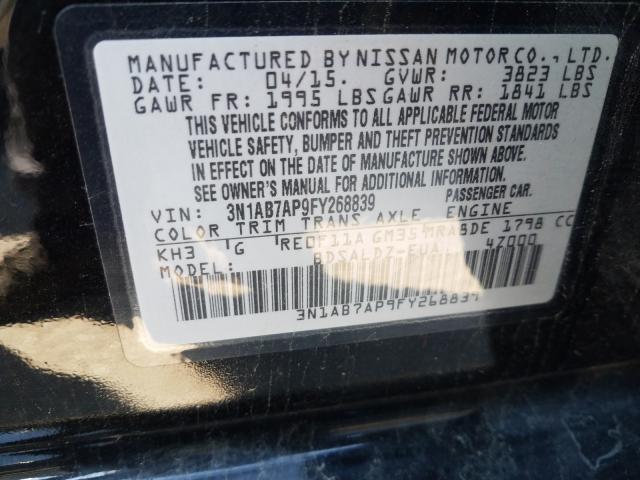 Photo 9 VIN: 3N1AB7AP9FY268839 - NISSAN SENTRA S 