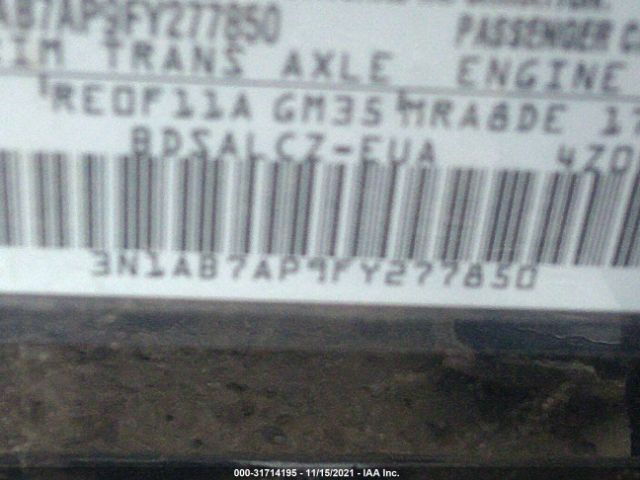 Photo 8 VIN: 3N1AB7AP9FY277850 - NISSAN SENTRA 