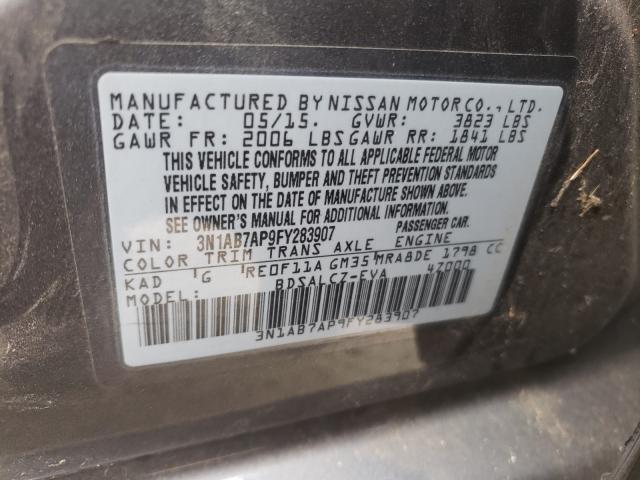 Photo 9 VIN: 3N1AB7AP9FY283907 - NISSAN SENTRA S 