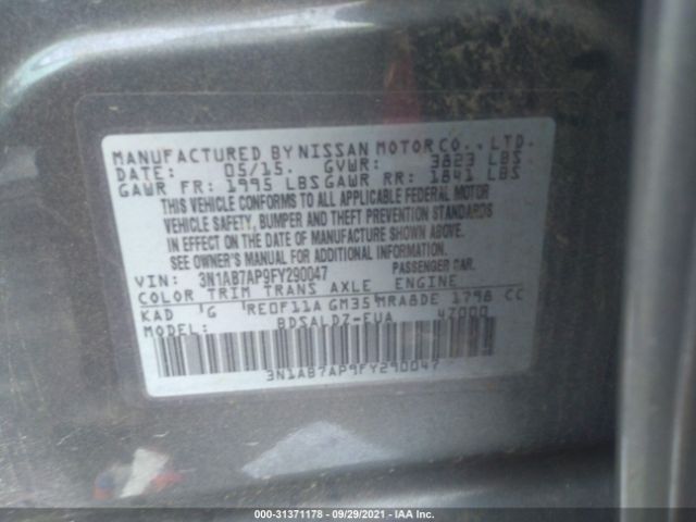 Photo 8 VIN: 3N1AB7AP9FY290047 - NISSAN SENTRA 